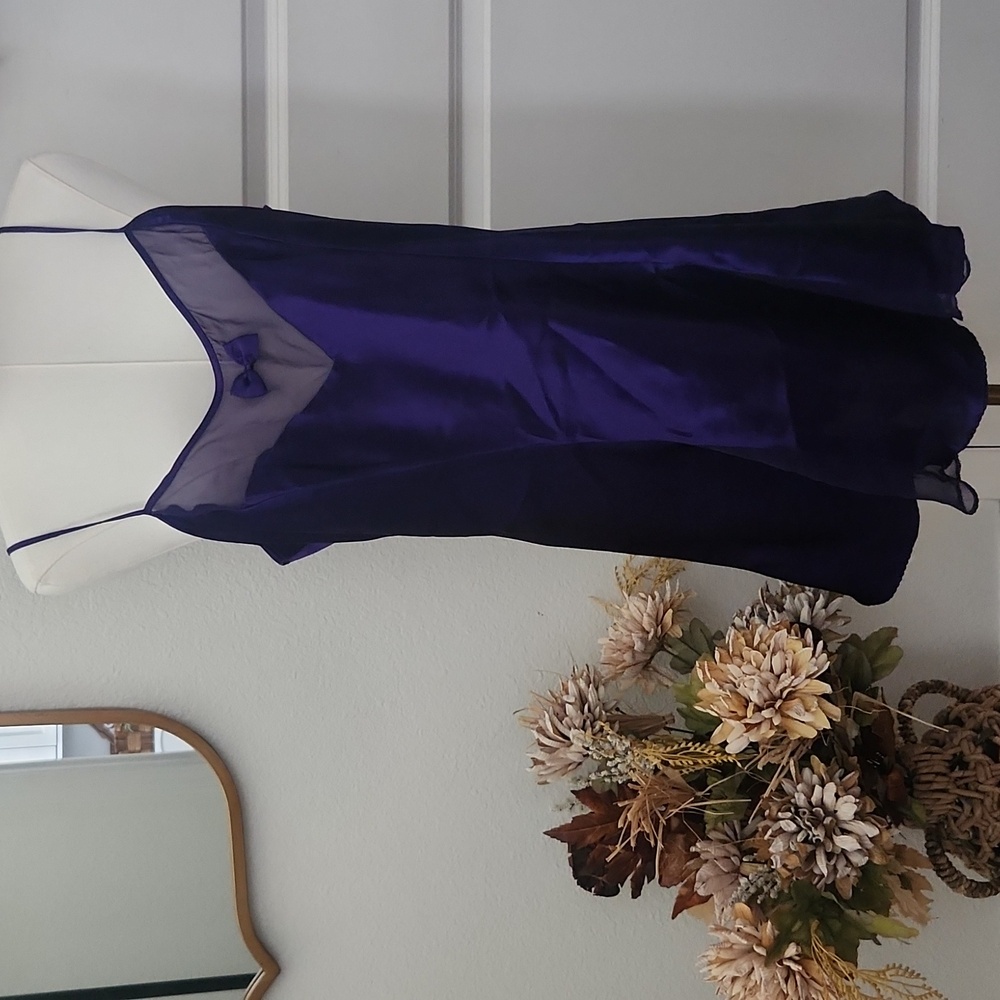 Vintage Cacique Deep Purple Satin Lingerie